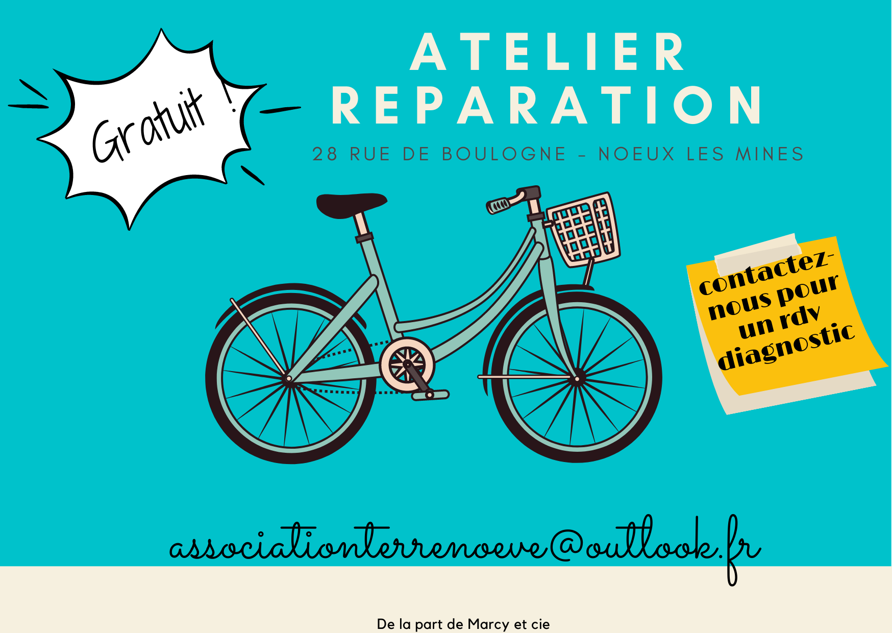 Atelier-Réparation-Vélo-Sur rv-La-Bricothèque-Location d'outils-Noeux-les-mines