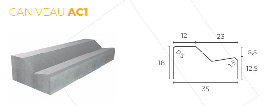 Caniveau béton AC1 - 100x35x18cm – Image 3
