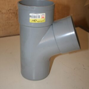 Culotte PVC 67°30 Ø100 mâle-femelle GIRPI avec étiquette jaune