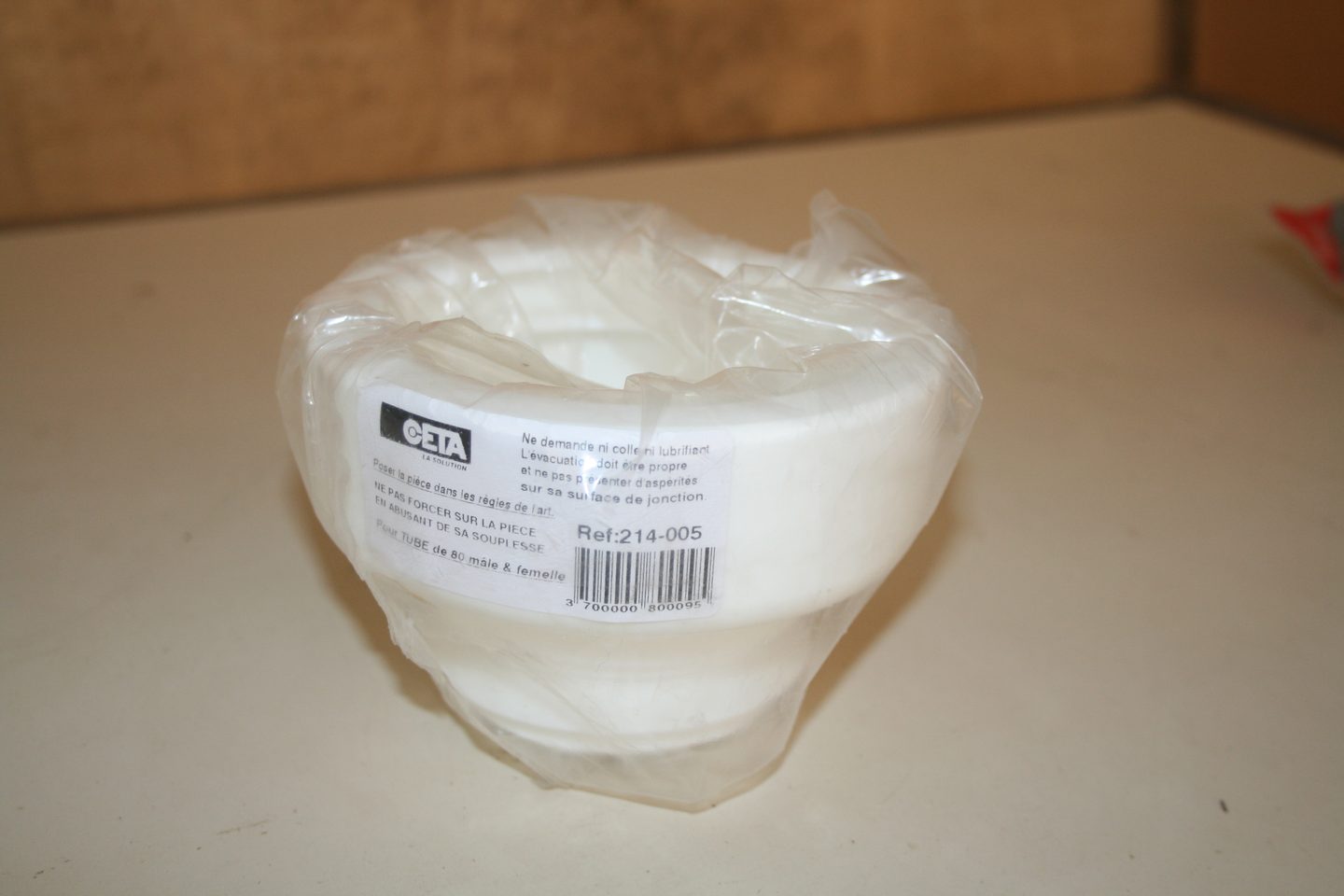 Manchette WC souple à lèvres CETA 214-005 pour tube Ø80 sous film