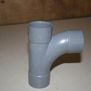 Pied de biche PVC Ø40 femelle-femelle GIRPI gris