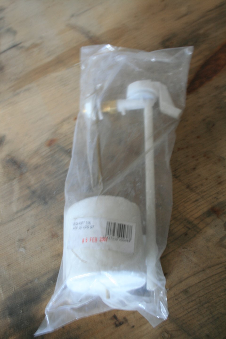 Robinet flotteur WC référence 91 1066 07, type F1E, neuf sous sachet scellé