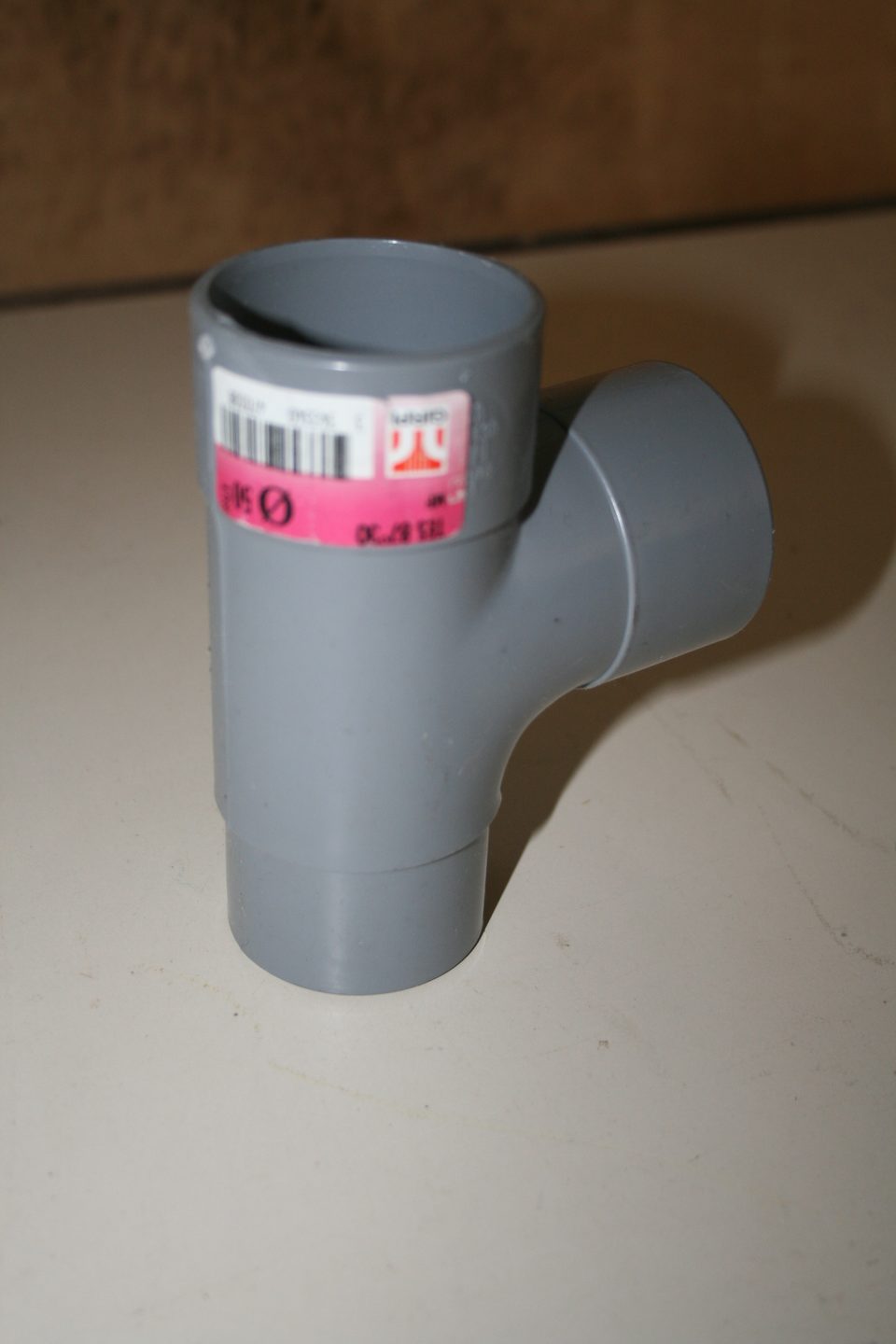Té PVC 87°30 Ø50 mâle-femelle GIRPI avec étiquette